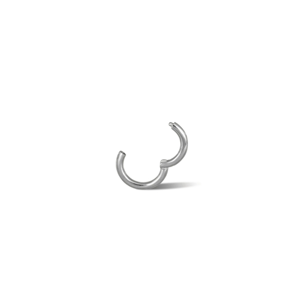 Solid Platinum Hoop Rings - Picture 2 of 5